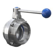 Затвор нержавеющий дисковый поворотный запорный приварной 12Х18Н9ТЛ ДУ 100 Ру 16 Арма-Пром ЗПД-САЗ